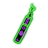 Icône Vape CBD néon vert et violet